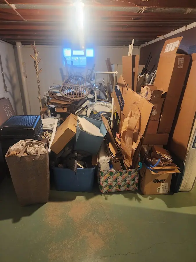 Roll-off dumpster container at job site for 40 Yard Dumpster Rental in Stillwater